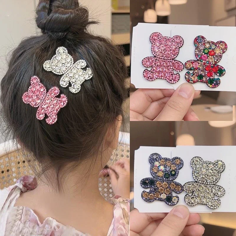 1PC New Lovely Princess Little Bear Girls Hairpins Children Headwear Hairgrip BB Hair Clips Barrettes Hair Accessories