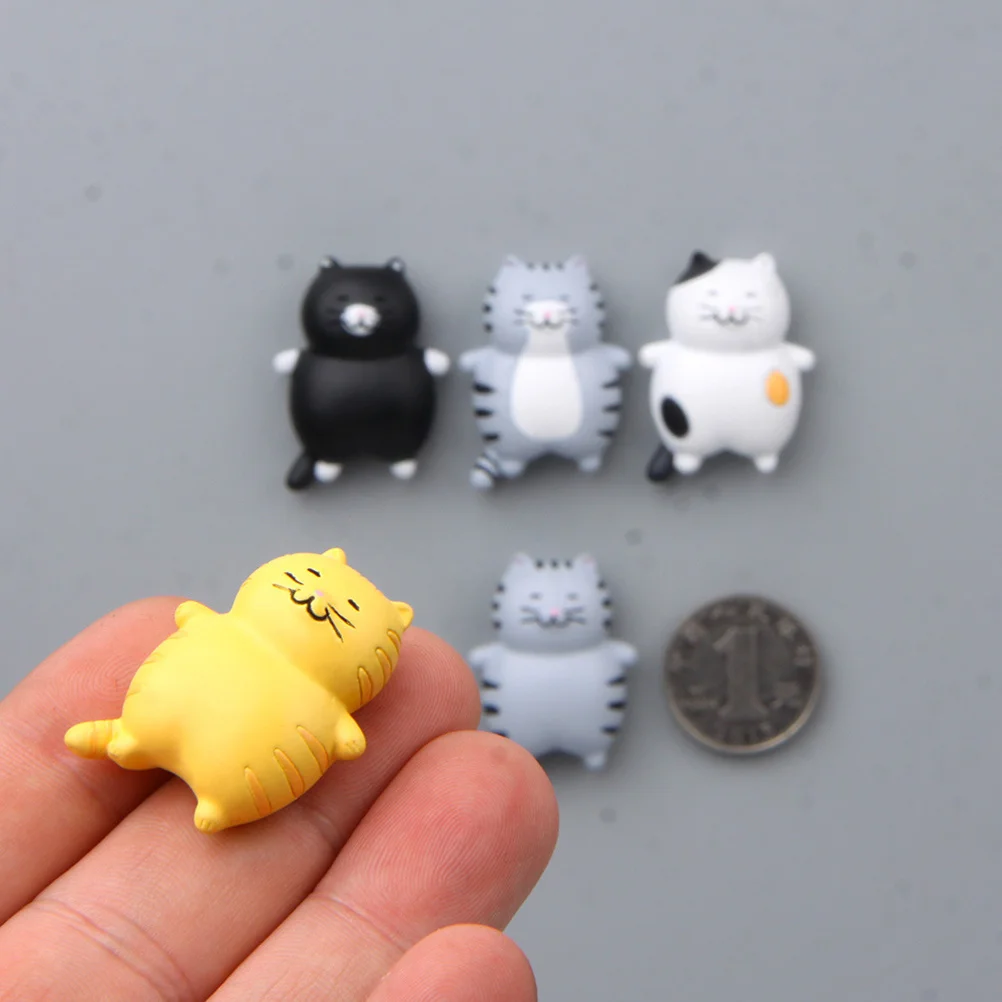 

5pcs Refrigerator 3D Cat Design Micro Landscape Ornament For Fridge Magnets Home Office Decoration Fridge Magnets