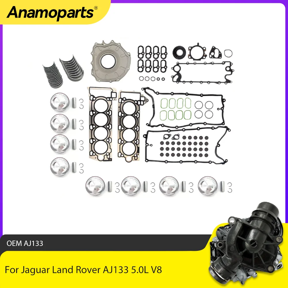 Engine Parts Full Gasket Set Piston Main Con Rod Bearing Kit For 5.0 L 508PS For Jaguar Land Rover Range Sport AJ133 5.0L V8 Gas