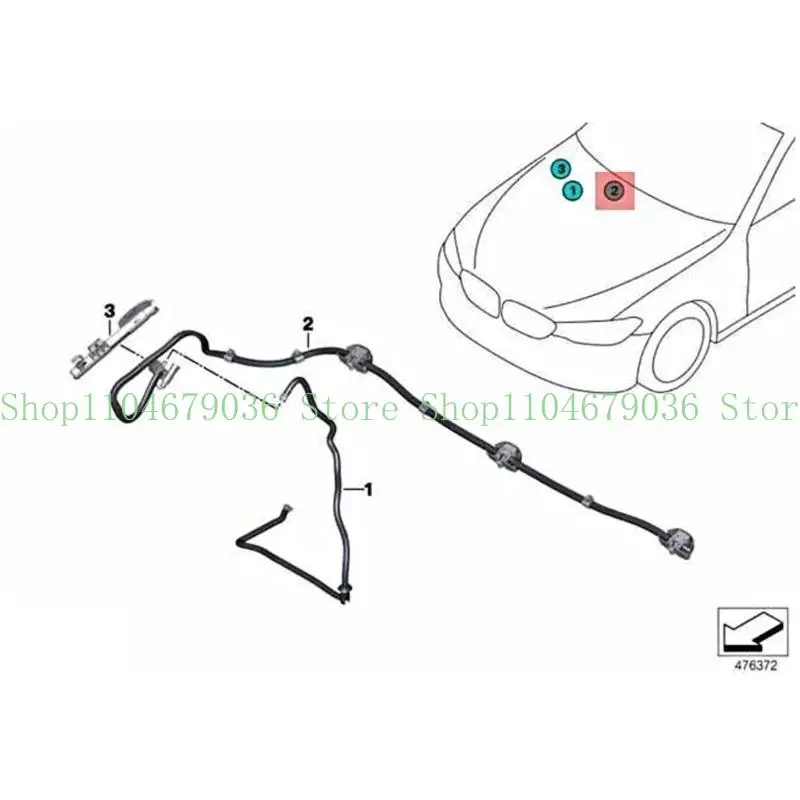 

652F Upgraded Automotive Washer Nozzle 25% Wider Sprayed Area for G31 G38 520i 530i 540i 550i 518d 520d 525d 530d 540d 550d