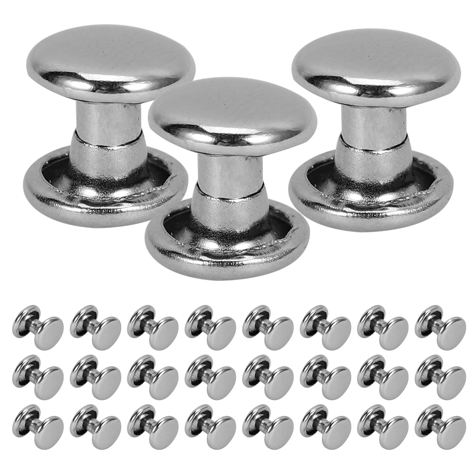 

100pcs Binder Accessories Hollow Rivets Double-Sided Cap Durable Metal Bookbinding Supplies for Notebooks Photo Albums Diy