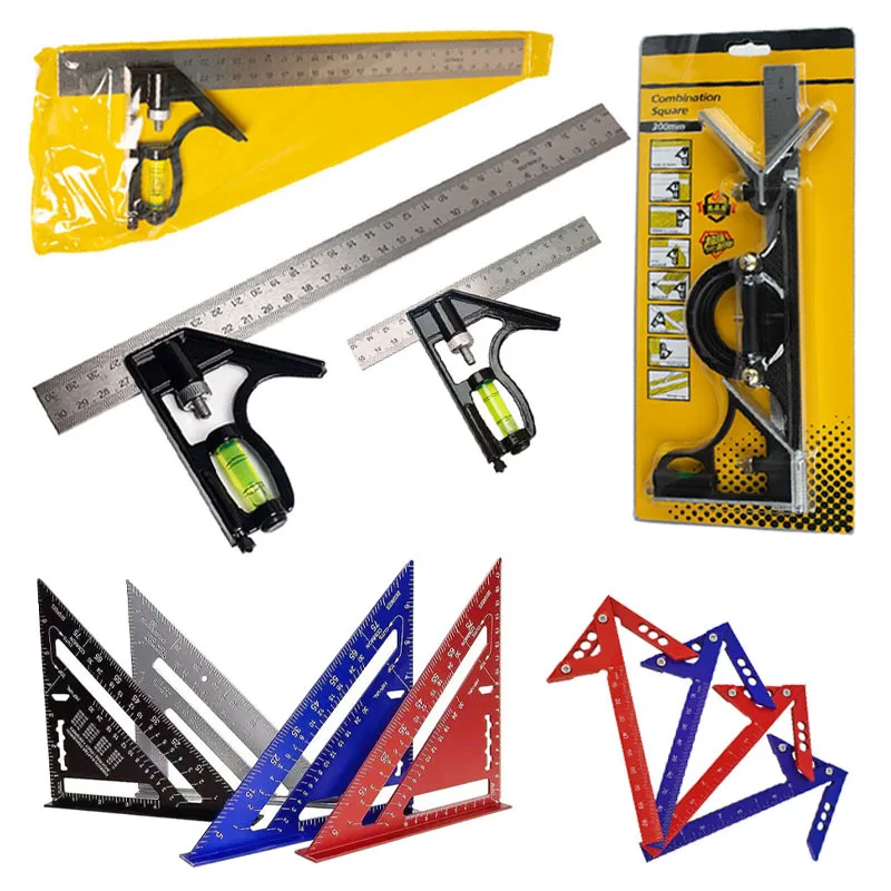 

Угловая линейка горизонтальной активности, мобильная комбинированная угловая линейка из нержавеющей стали, инструмент для гражданских измерений, регулируемая линейка 300 мм