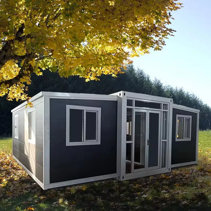 Prefab Modern Living Expandable Container House Portable Foldable Flat Pack 20ft Modular Prefab House Office Workshop