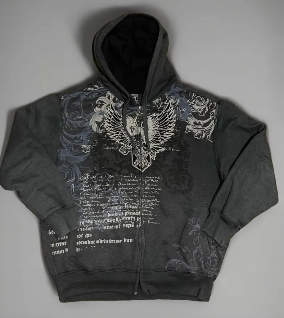 

Свободная толстовка на молнии с готическим принтом в стиле хип-хоп Y2k, женская уличная толстовка для пары, повседневная Harajuku, новая флисовая утолщенная толстовка в стиле панк