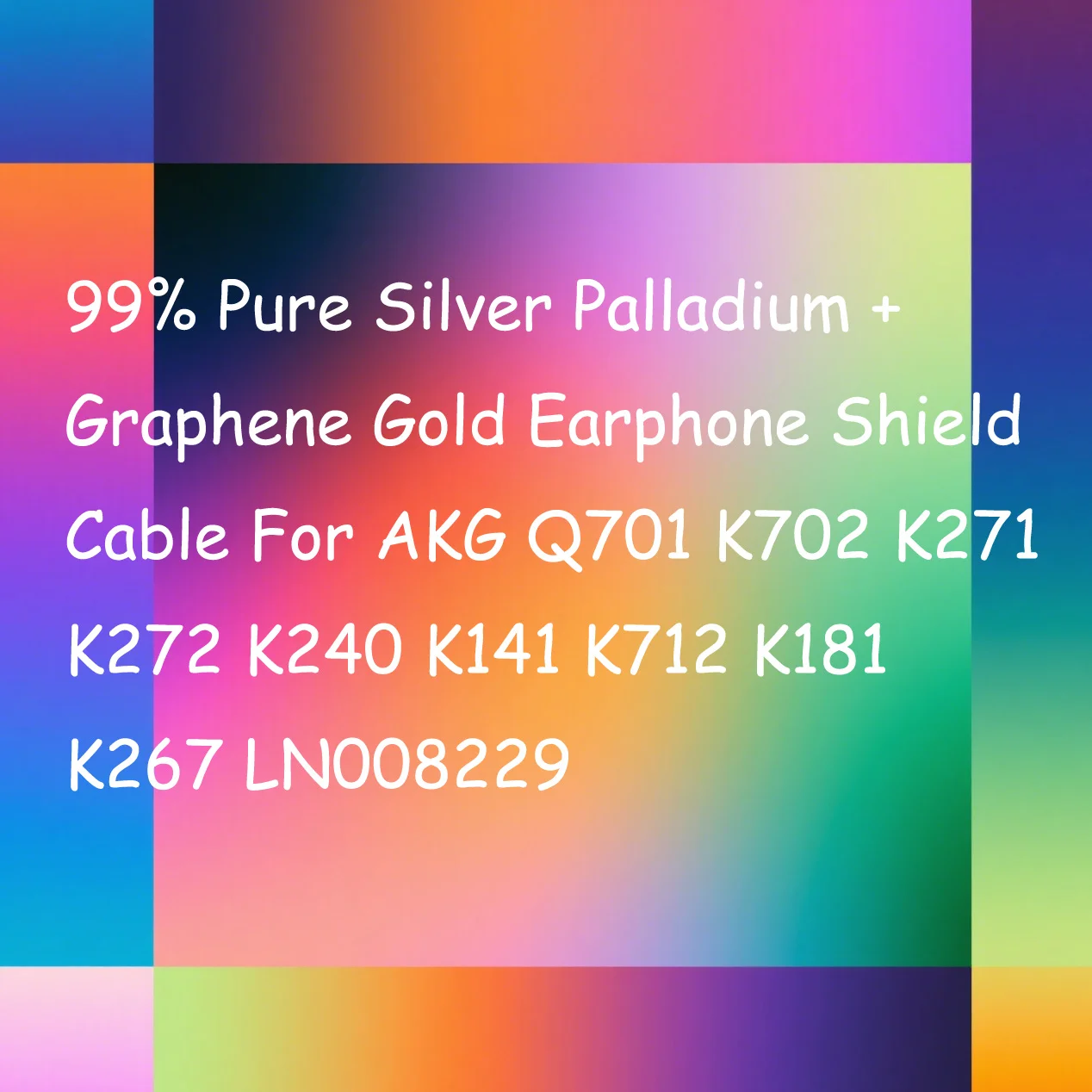 99% الفضة النقية البلاديوم + الجرافين الذهب سماعة درع كابل ل AKG Q701 K702 K271 K272 K240 K141 K712 K181 K267 LN008229