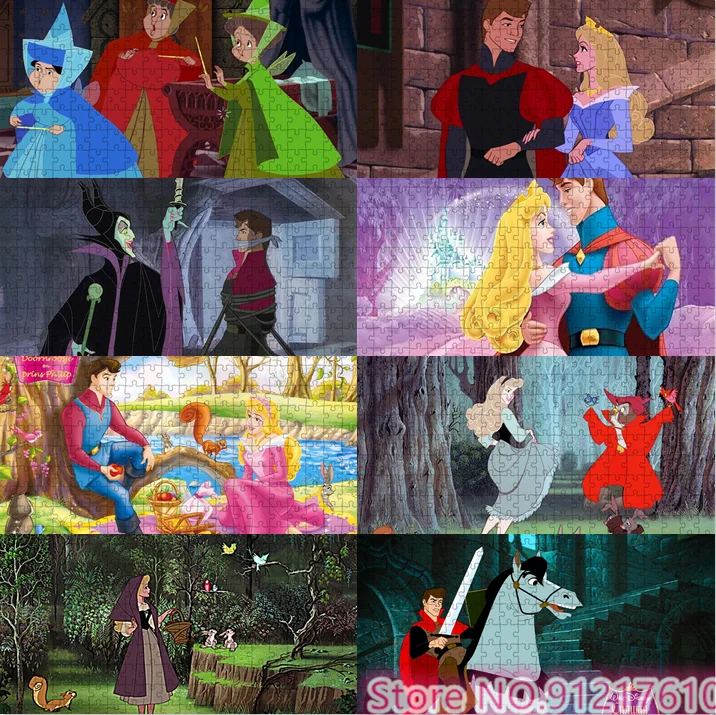 Prince and Princess Disney 1000 Piece Puzzle Children's Brain-burning Game Puzzle Gift Preferred Holidays