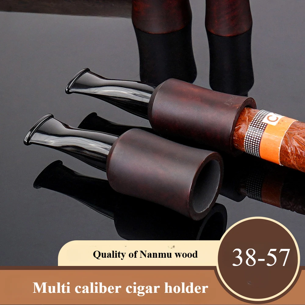 

Shinan wood cigar holder high-quality Wood fragrance filter Reducing Tar Smoke filter portable fashionable Cigar Bite Men Gift