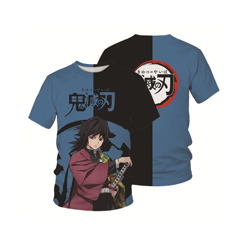 Camiseta de manga corta con estampado 3D de Anime para niños y niñas, Top de verano con dibujos animados de Devil Killer, informal y diario, novedad