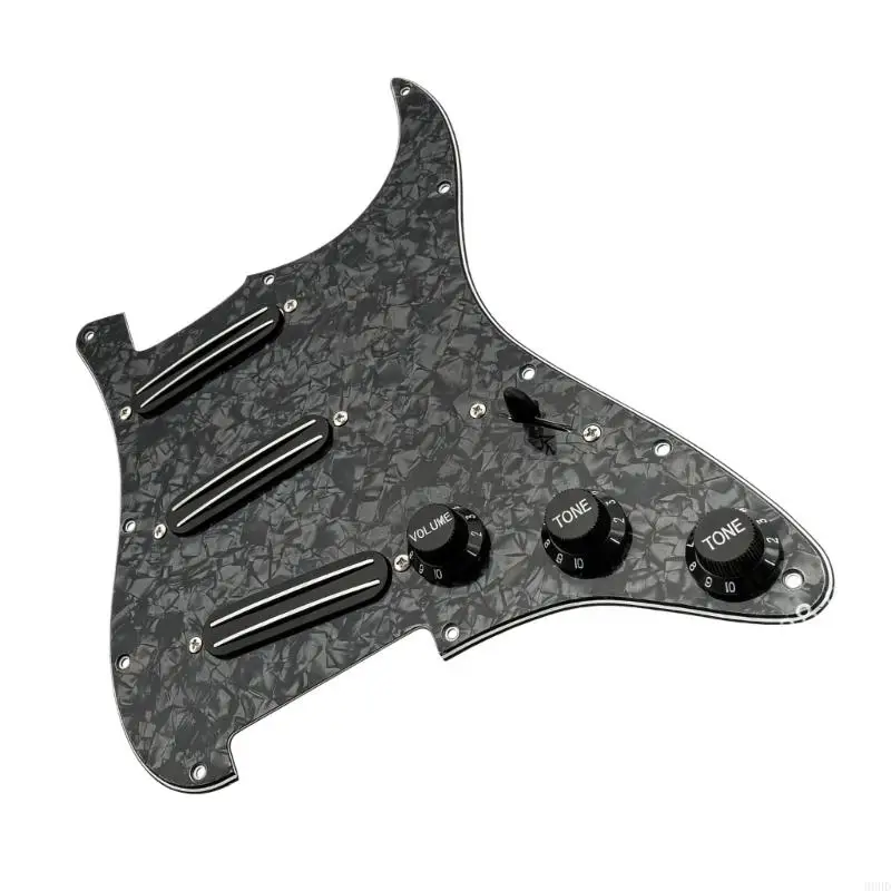 11 Löcher Gitarren-Tonabnehmer, kratzfeste Platte, schützende, vorverkabelte, geladene Schlagbrett-Set, Ersatzteile für 69HD – Detail 7