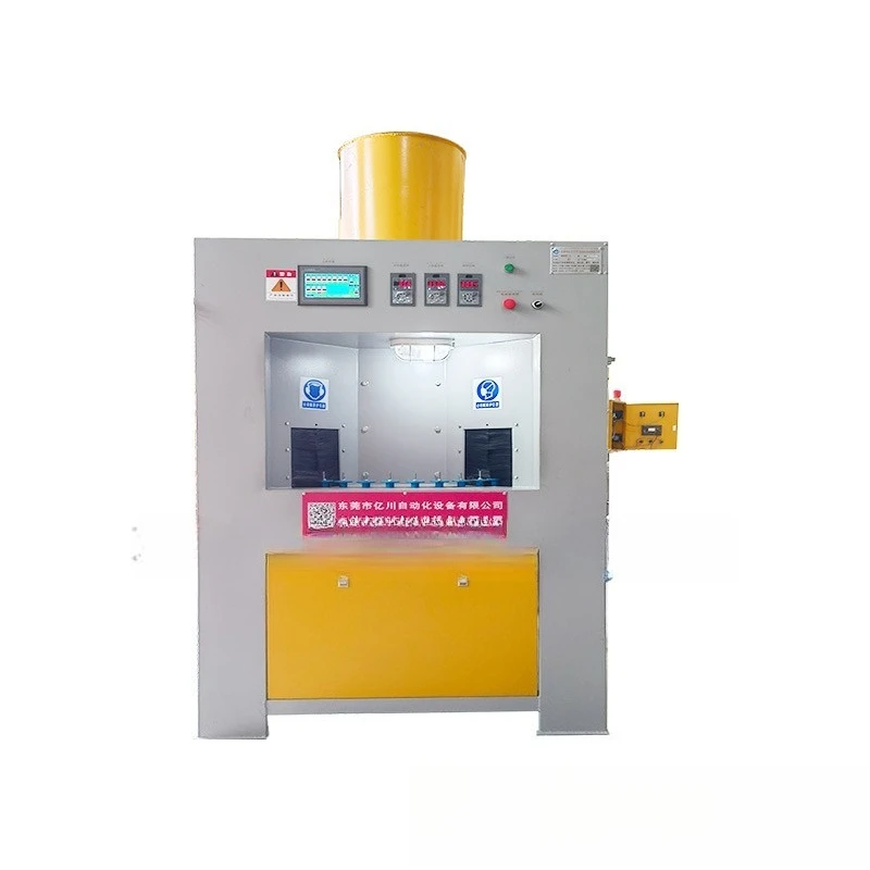 Turntable automatic sandblasting machine, all-round glass bottle hardware cylindrical surface treatment sandblasting machine
