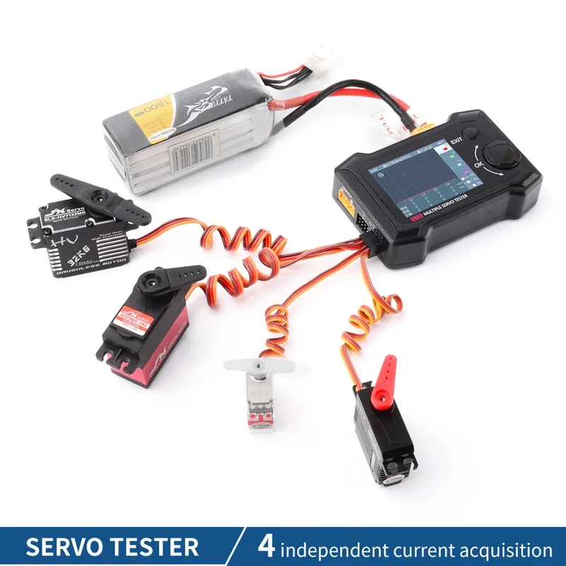 ToolkitRC ST8 8CH 100W 2A 2.4 TFT 7-28V 8-Channel Servo Integrated Tester 4 Independent Interface PWM/PPM/SBUS  Signal Test
