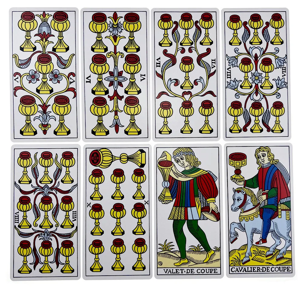 12x6,5 cm Talia Tarota Marseille 78 sztuk Pełna angielska wersja Magiczna gra planszowa Tarot Uniwersalne karty Tarota z instrukcją papieru