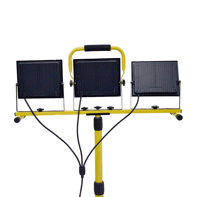 30000 Lumen LED Work Light with Stand - 3 Head Portable flood light for Job Site Workshop Garage Construction Site Lighting