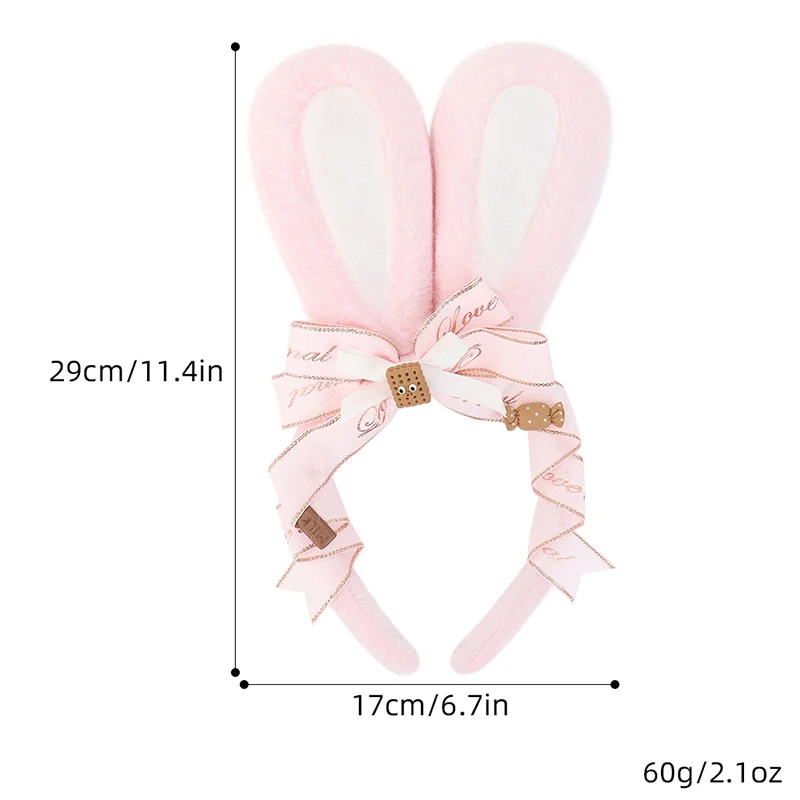 عصابة رأس على شكل آذان أرنب الهالوين - إكسسوارات أزياء لطيفة قابلة للتعديل من القطيفة للحفلات التنكرية والحفلات وعيد الفصح والمناسبات الاحتفالية
