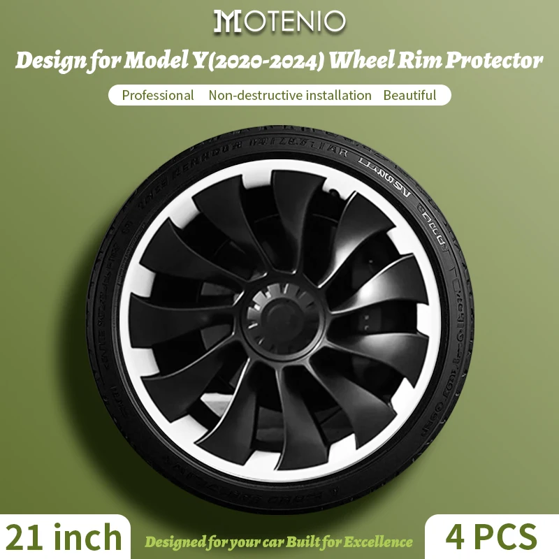 

4PCS for Model Y 2020-2024 21 Inch Ring Protection Wheel Cover Hight Performance Protective Rim Cover Accessorie for Tesla