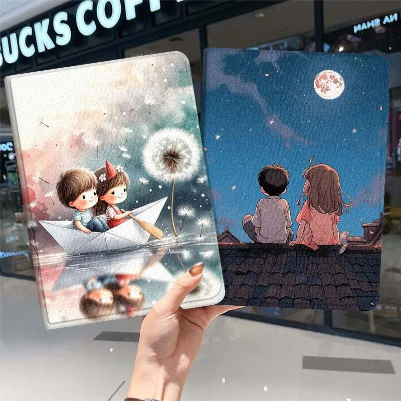 

Чехол для планшета с рисунком милой пары для Samsung Galaxy Tab A A7 A8 A9 A11 S6 S11 Lite Plus 10,1 10,4 10,5 дюймов