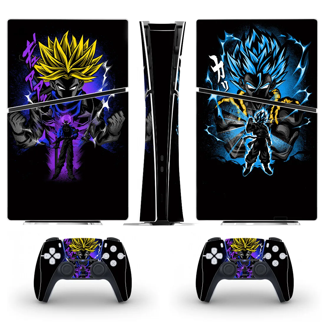 애니메이션 울트라 인스팅트 손오공 PS5 슬림 디지털 스킨 스티커 데칼 커버, 콘솔 및 컨트롤러 2 개, PS5 슬림 스킨 비닐, 신제품