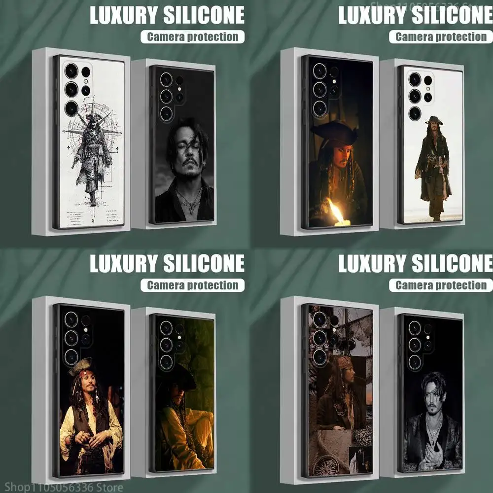 

J-Johnny Depp Phone Case For Samsung S25,S24,S23,S22,S21,S20,S10,Ultra,Plus,Lite,FE,Soft Silicone Black Cover