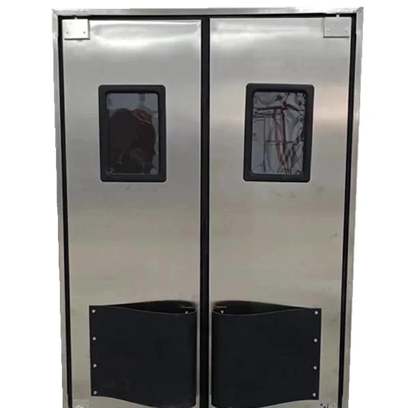 

2022 New China Cheap Stainless Steel Double Action Swinging Impact Doors With Window