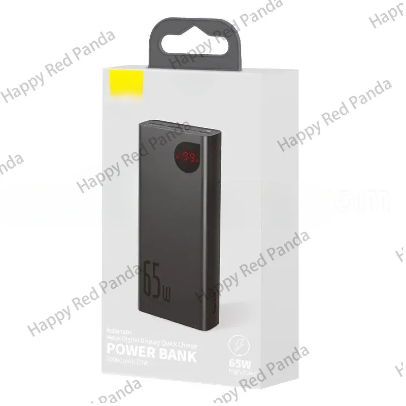 Convenient 65W Fast Charge Power Bank 20000 MA Large Capacity with Cable Mobile Power Supply