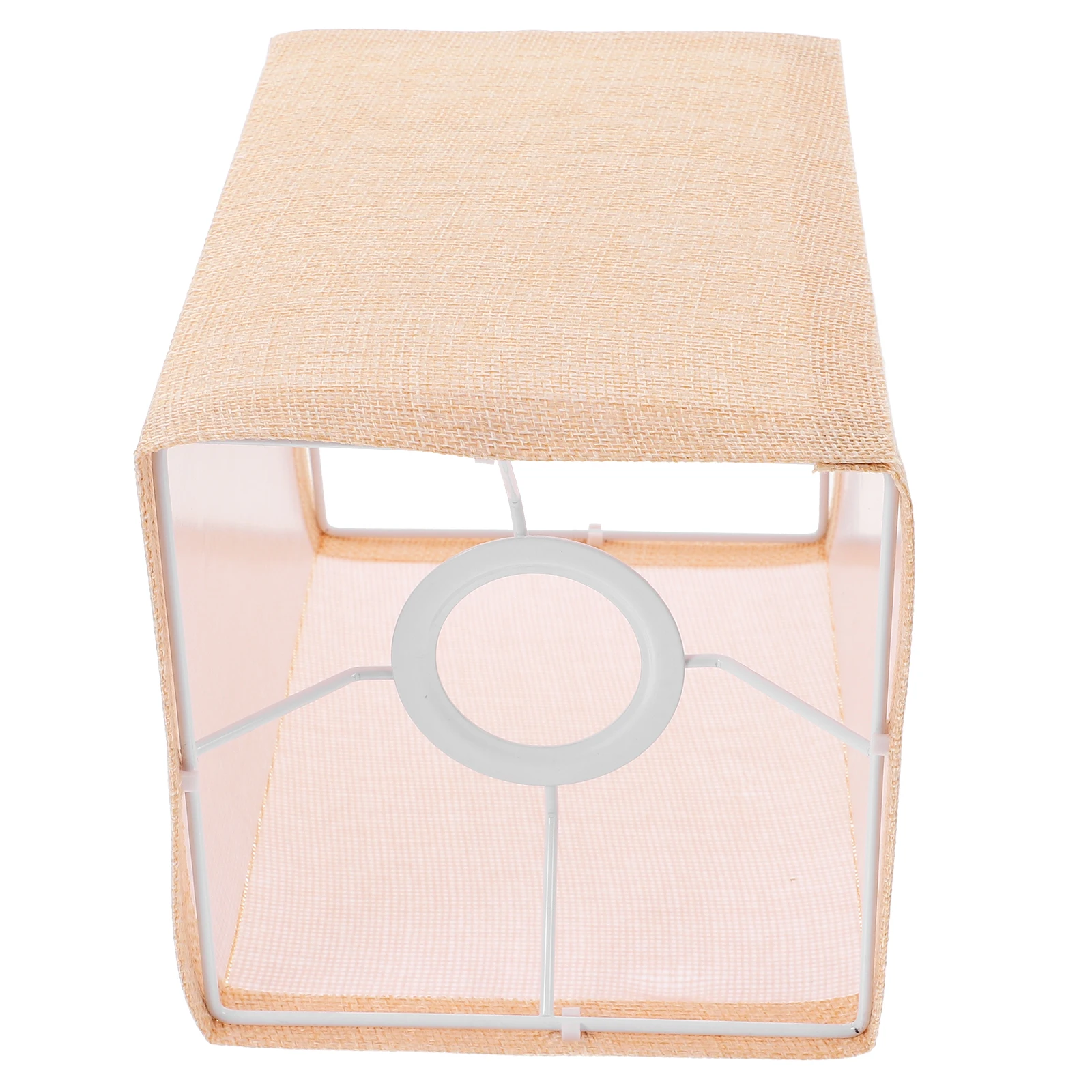 

Linen Lamp Shade Rectangular Fabric Light Cover Square Design Easy Installation Home Bedroom Office Hotel Decor