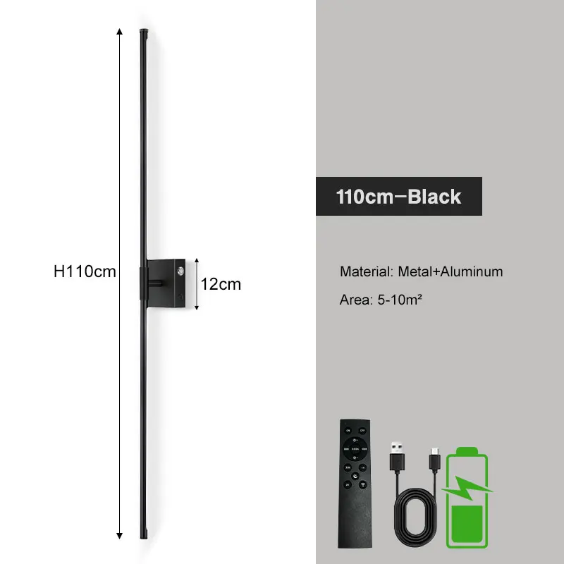 360 °   Draaibare oplaadbare batterij LED-wandlampen Oplaadbare wandlamp met afstandsbediening 3CCT Touch dimbare wandkandelaar