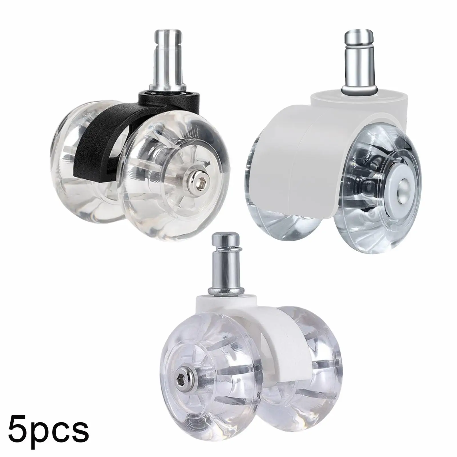 Office Chair Caster Wheels Set of 5 360 Degree Rotation for Office 2.5 inch