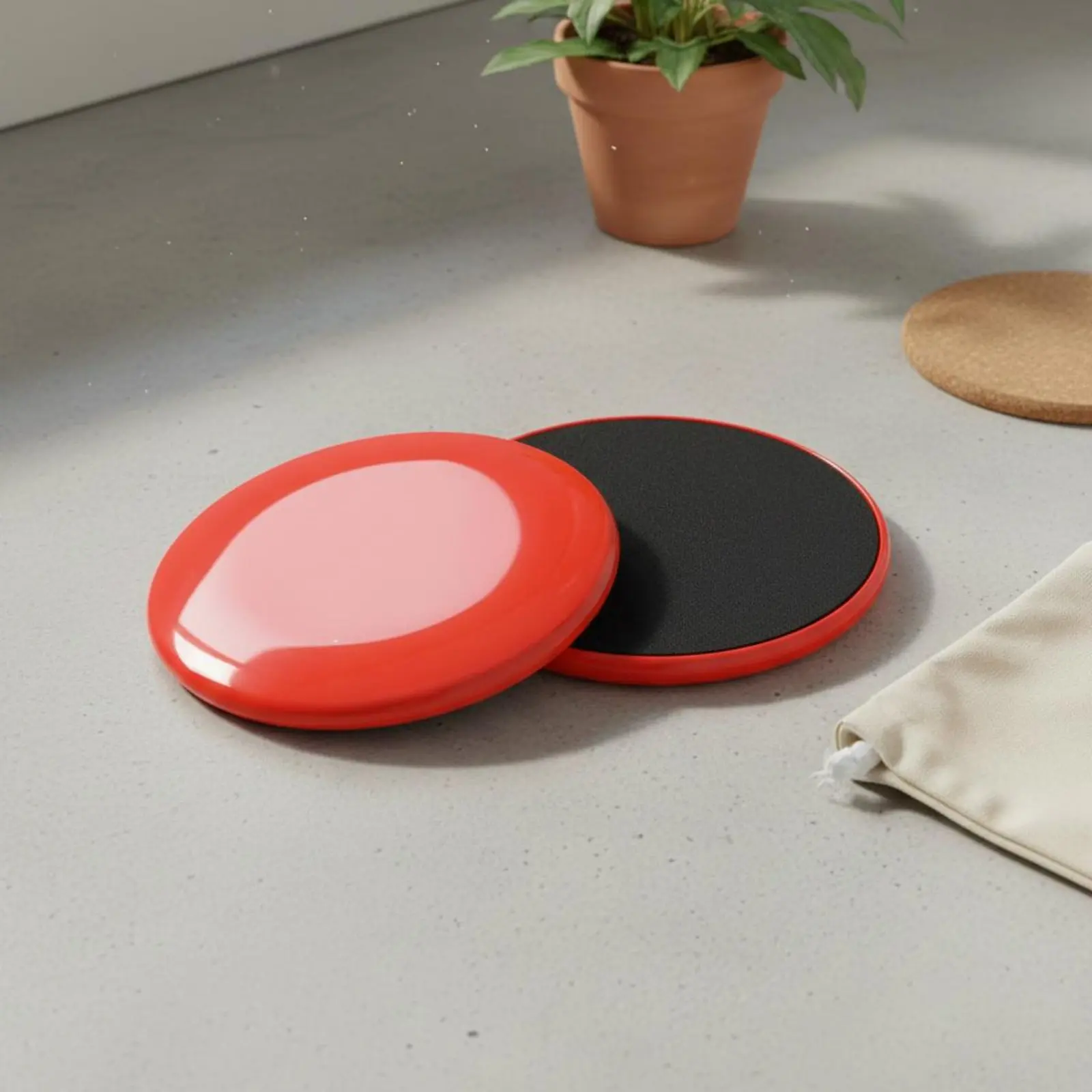 2 Pièces Disques de Glisse Pilates à Faible Résistance, Disques Centraux Portables pour Exercices de Glisse, pour la Maison et la Salle de Sport