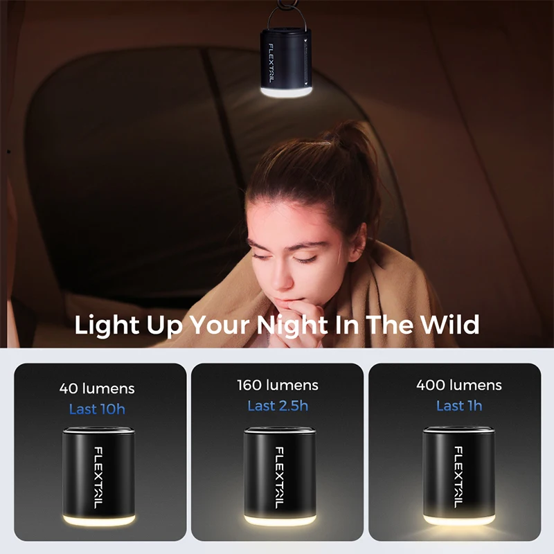 플렉스타일 타이니 펌프 2X - 4kPa 휴대용 에어 펌프 (캠핑 라이트 및 1600mAh 배터리 포함, 공기 주입/배출/조명 기능) 썸네일 5