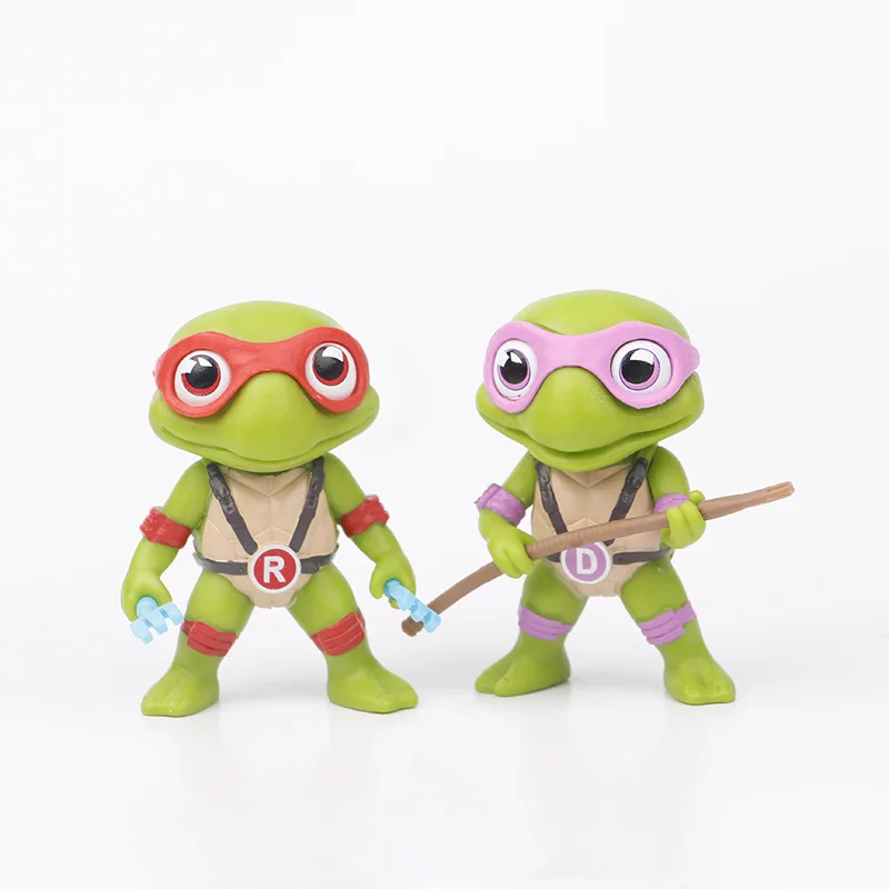 Tortugas Ninja mutantes adolescentes, 4 Uds., estatua de PVC de Raphael, estatuilla de acción, escritorio coleccionable, modelo de Anime, juguetes, figuras de regalo