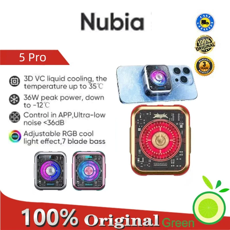 

Nubia Red Magic 5 Pro Cooler, Super Cooling, King of Glory Edition, VC Liquid Cooling, 36W