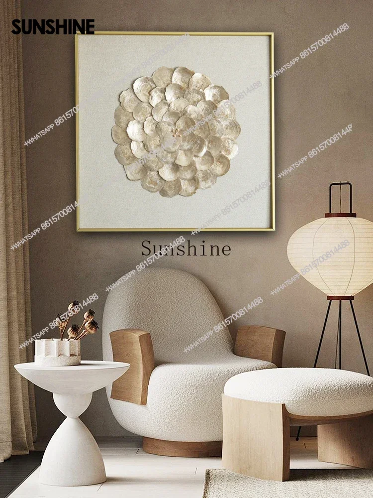 French fritillary, triptych painting porch guest restaurant, pearl art soft decoration mural