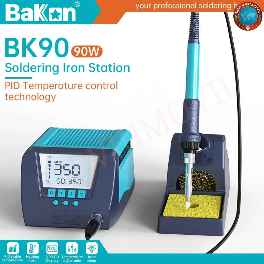 Bakon BK90 New Modle Large LCD Screen 90w Lead Free electric Soldering lron Station