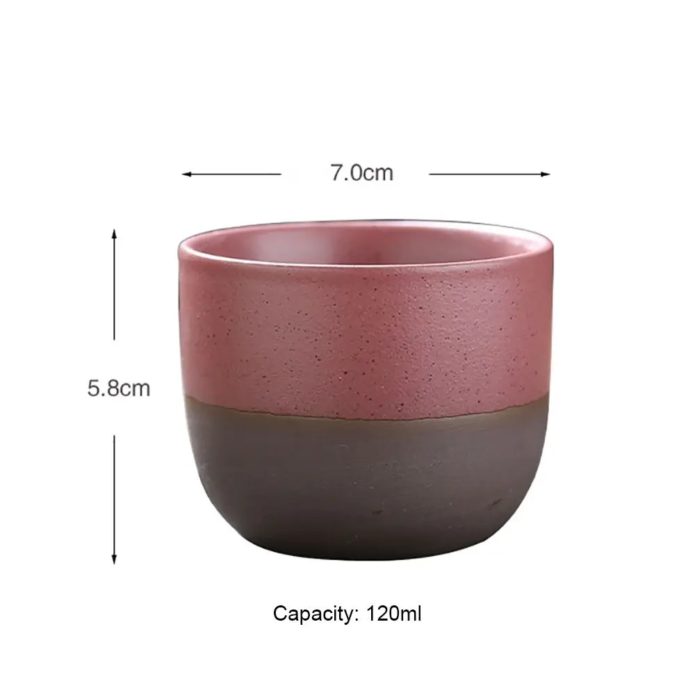 Ceramic Kung Fu Tea Bowl Coffee Cup Kiln Transformation Matte Water Cup Retro Crude Pottery Household Creative Drinkware