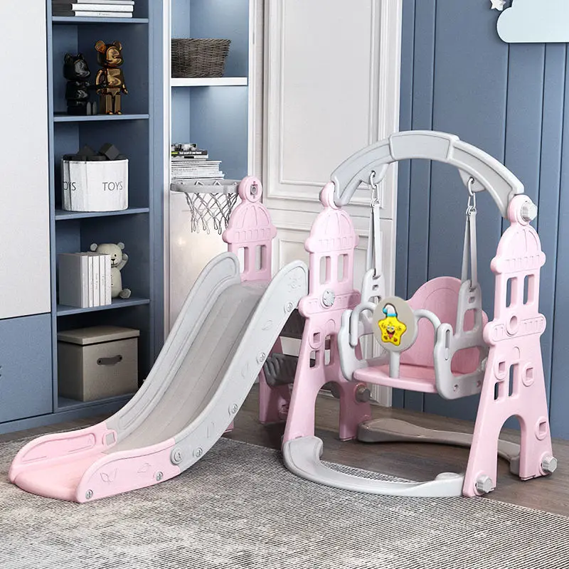 

Indoor Outdoor Kids Play Set Baby Staircase With Slide Swing Small Combo Toy For Toddlers Home Playground Fun Activity Center