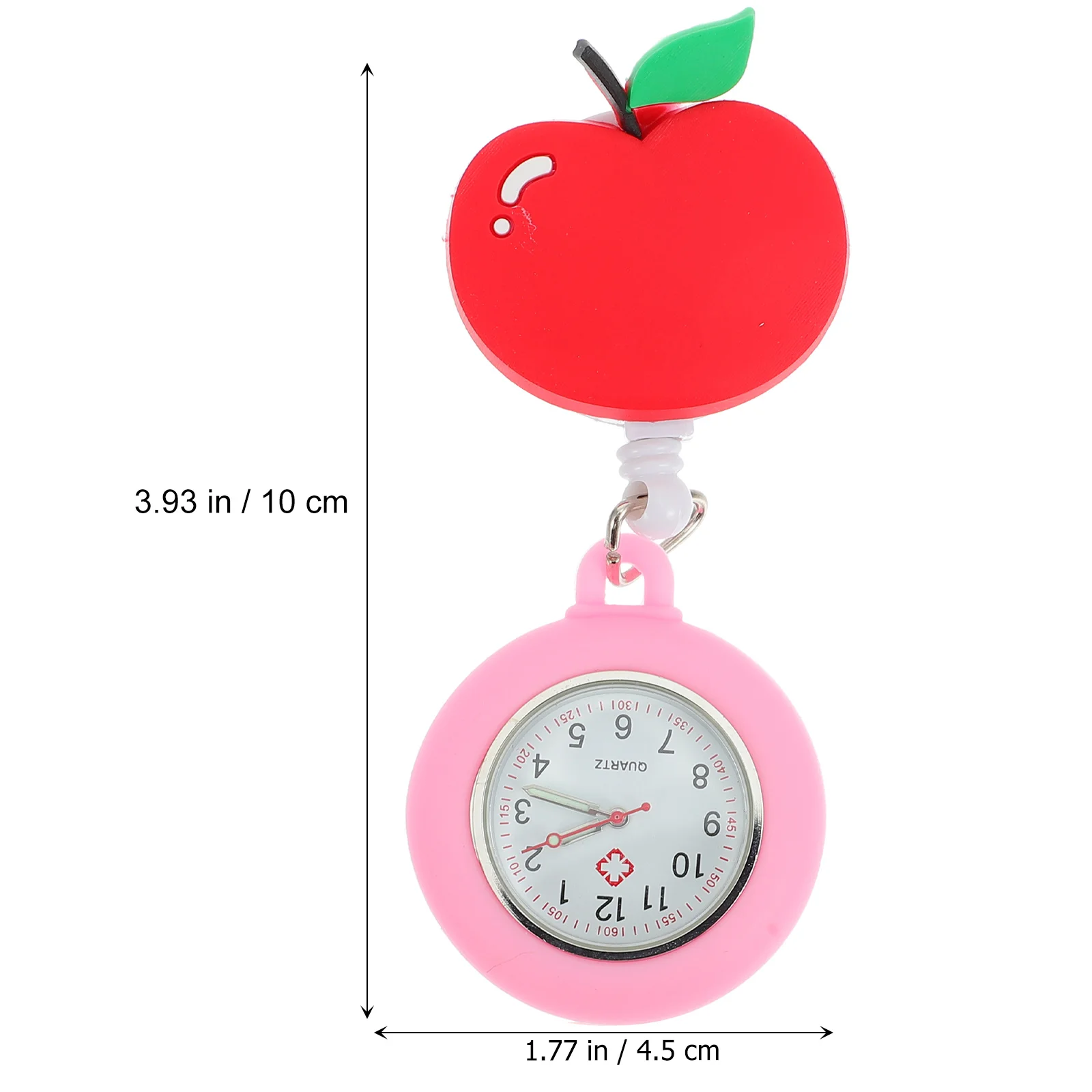

Cartoon Pocket Watch Stretchable Luminous Nurse Watch Medical Grade Materials Adorable Design Exquisite Details Long