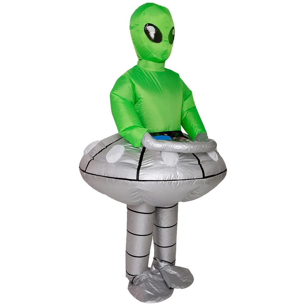 Fantasia de alienígena inflável, cor brilhante, material durável, fornecimento de festa engraçado, adereços de cosplay, roupas infláveis, 1 peça