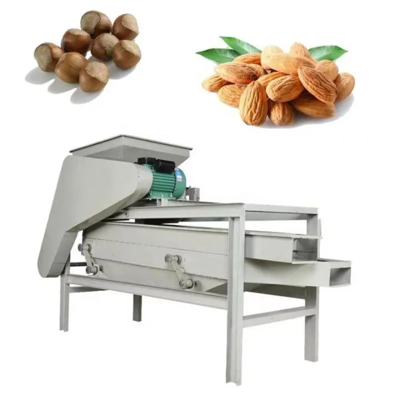 Hazelnut Cleaning Machine With Elevator Almond Peeling Machine/palm Kernel Cracking Machine