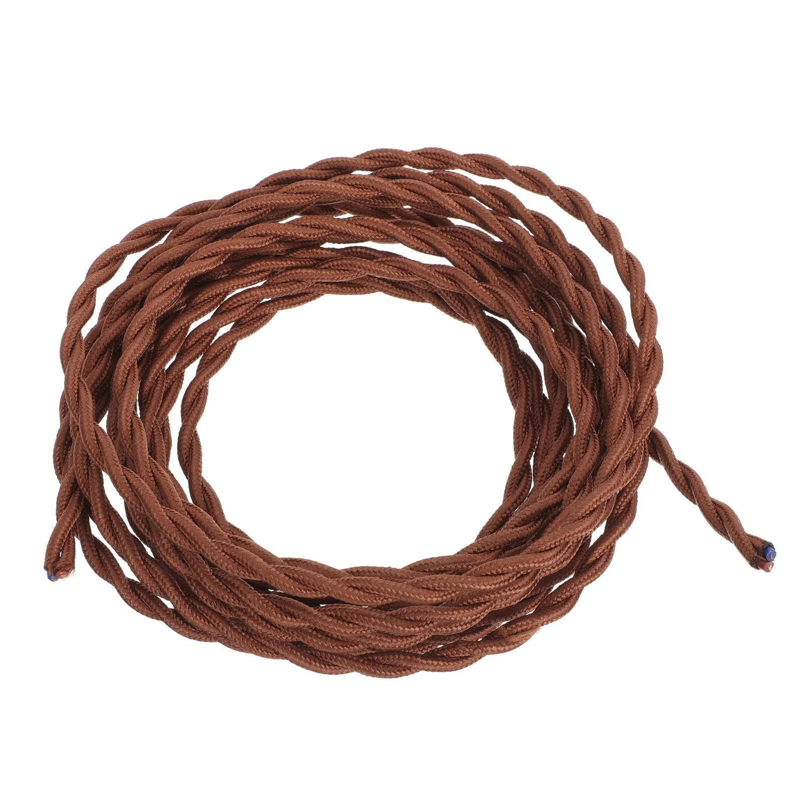 

4Pcs Coffee Color Hanging Light Nylon Ropes Copper Core Double Strand Lamp Wire for DIY Pendant Lamps Light Nylon Rope