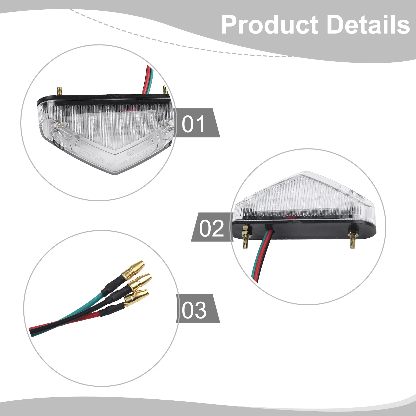 Motorcycle Brake Stop Light New Motorbike Brake Stop Light with 12pcs LED Low Consumption 80 000 Hours Lifespan