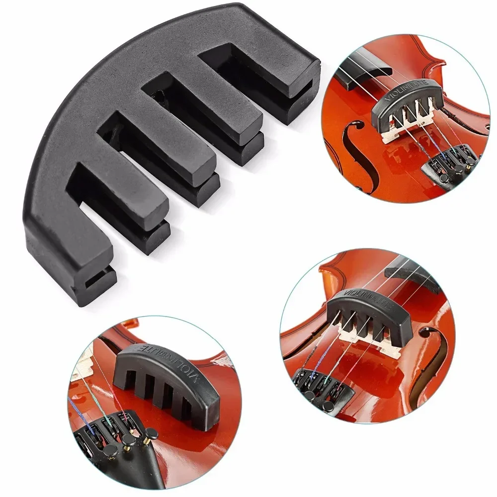 1 Stück Gummi-Violindämpfer für 4/4 3/4 1/2 Violine Übungszubehör Violinsaiten Violinzubehör für Geigenbauer – Detail 5