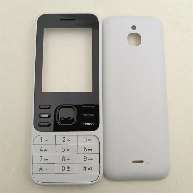 Full Housing Case Front Frame Battery Cover English Keypad Replacement Parts For Nokia 6300 4G