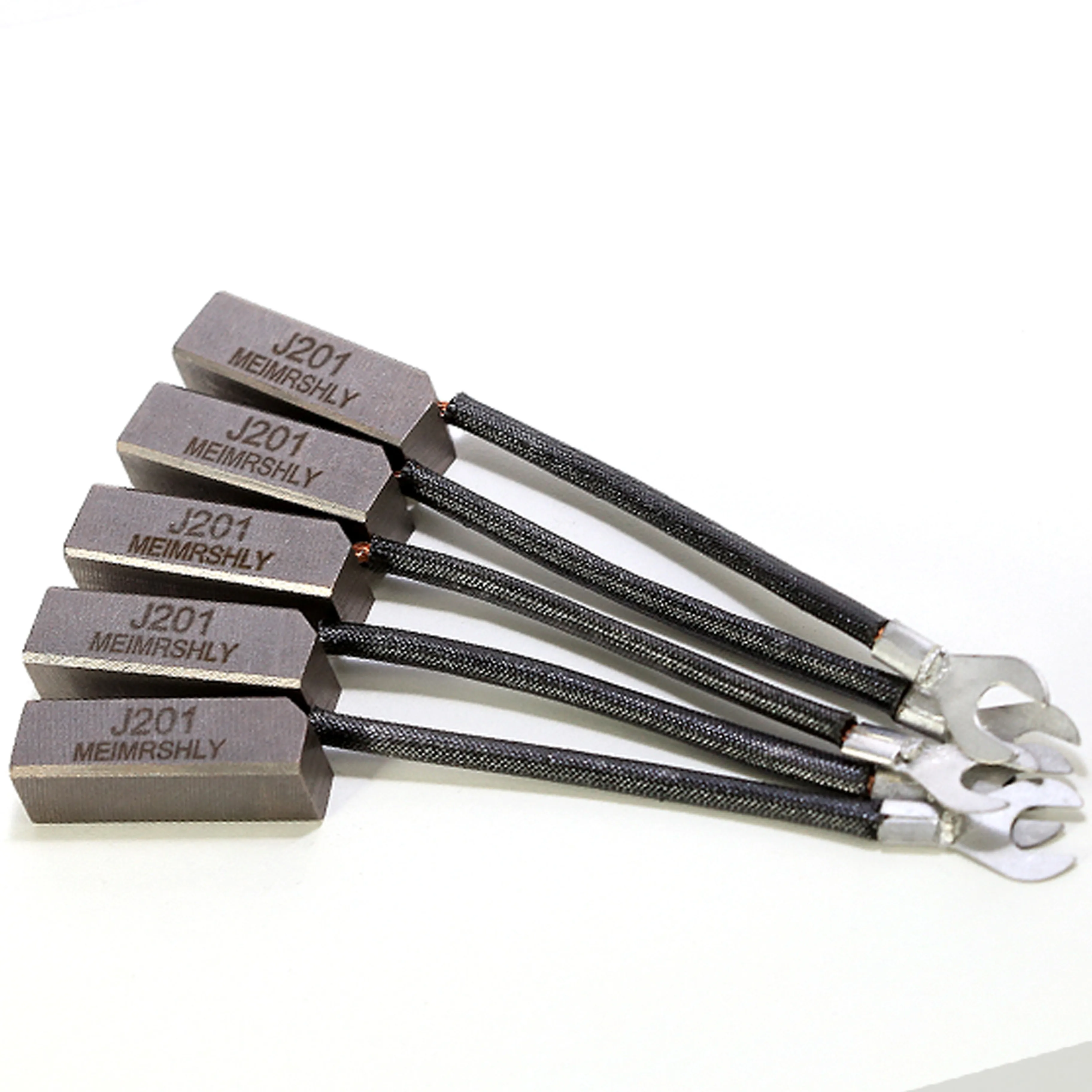 

10PCS MEIMRSHLY J201 Generator Carbon Brush 12.5X12.5X35/40/32/50mm High-voltage Motor Grounding Tail Shaft Z2 Brush