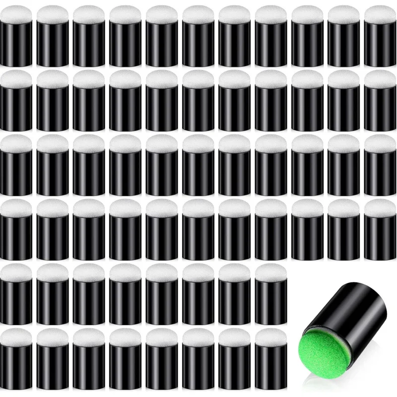60pcs Finger Sponges Daubers Set,Foam Brush Paint Tools for Acrylic,Gouache,Ink,Crafts,Chalk,Card Making