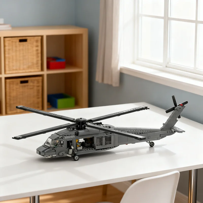 

810pcs MOC Sikorsky UH 60 Black Hawk 1 33 Creator Expert Model Building Blocks Architecture Toy Christmas Gifts Brick Kids DIY