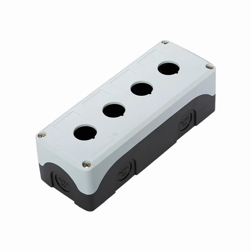 1Pc Waterproof button box switch control box 1/2/3/4/5hole industrial indicator light electrical plastic emergency stop box 22mm