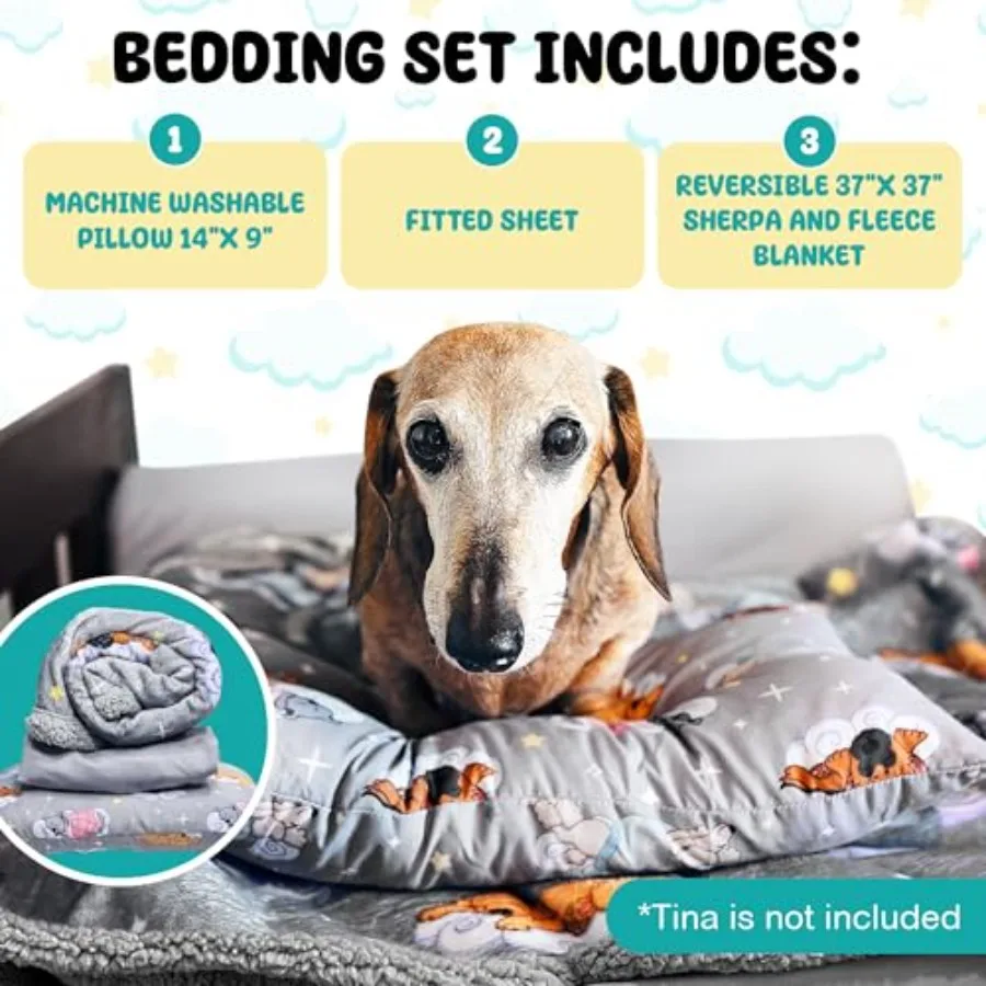 Juego de cama Sweet Dreams - Manta reversible de forro polar de Sherpa suave, almohada de felpa, sábana bajera gris para mayor comodidad - Oeko-Tex 100 Cert