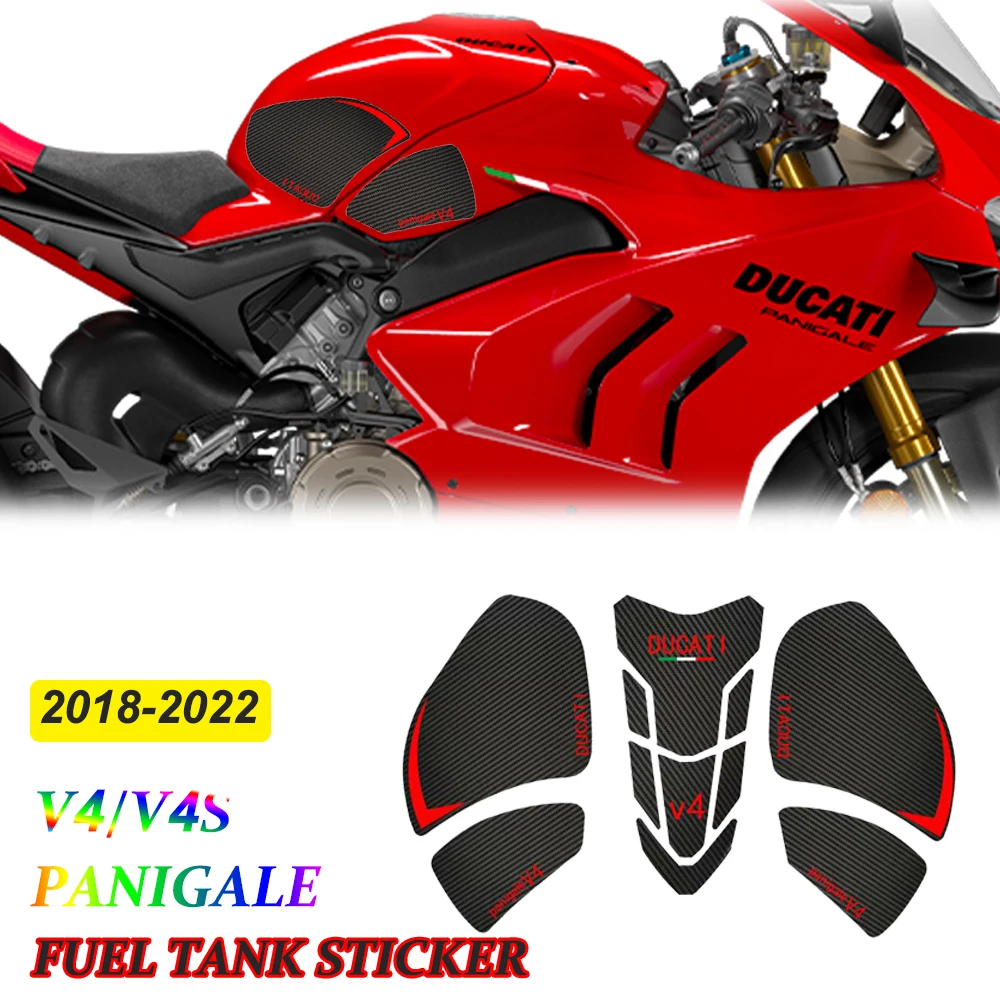 Motorcycle Anti SlipSide Fuel Tank Pad Sticker Rubber Sticker FOR Ducati V4 Panigale V4S Streetfighter V4 S 2022 2021 2020 2018