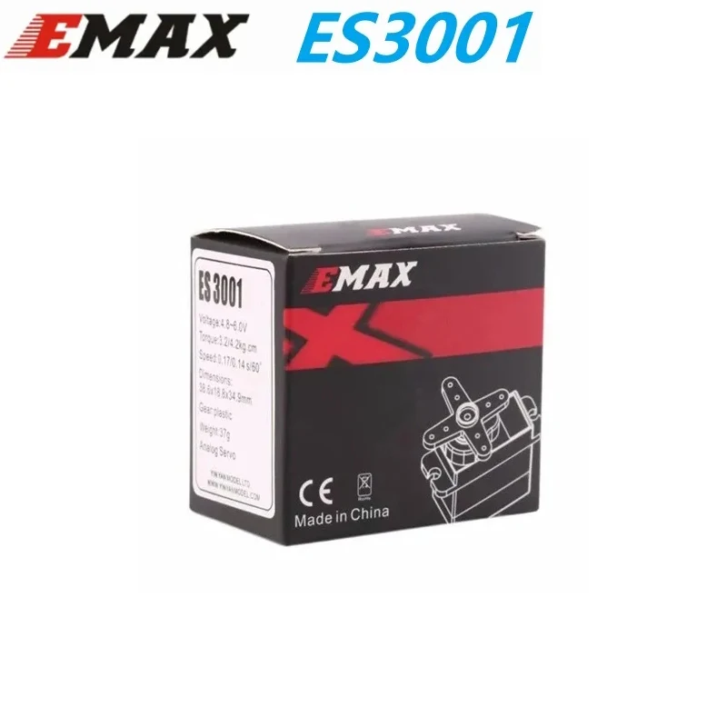 EMAX ES3001 43g Plastic Gear 4.8-6.0V RC Helicopter Marine Standard Analog Servo