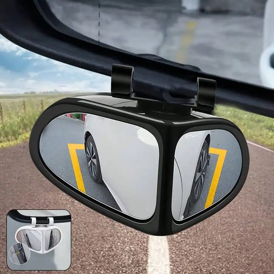 

2PACK 360° Adjustable Wide Angle View, Fit HD Blind Spot Mirrors, Flat Lens Oval Shape